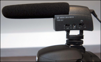 Externe mic op spiegelreflex camera